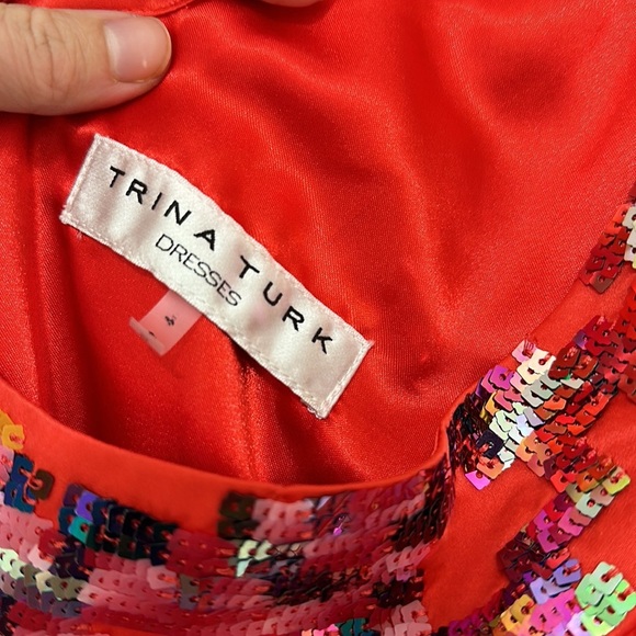 TRINA TURK | One-Shoulder Fallyn Dress with Sequin Detail - Picture 6 of 6